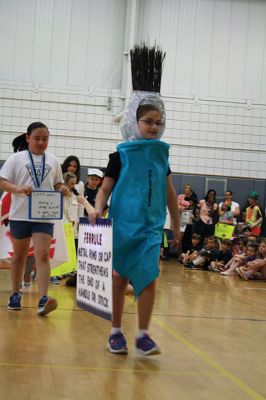 Vocabulary Day Parade
A living, breathing, (and giggling) dictionary of vocabulary words displayed their intellect and imagination at Rochester Memorial School during its first annual Vocabulary Day Parade on April 4. Photo by Jean Perry
