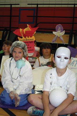 Vocabulary Day Parade
A living, breathing, (and giggling) dictionary of vocabulary words displayed their intellect and imagination at Rochester Memorial School during its first annual Vocabulary Day Parade on April 4. Photo by Jean Perry
