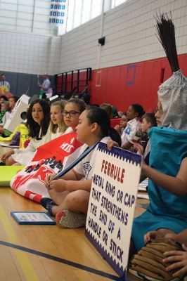 Vocabulary Day Parade
A living, breathing, (and giggling) dictionary of vocabulary words displayed their intellect and imagination at Rochester Memorial School during its first annual Vocabulary Day Parade on April 4. Photo by Jean Perry
