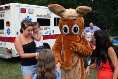 Aardvark at the Fair
The Wanderer's aardvark visited the Rochester Country Fair on August 22, 2009 and took some time to see the sights and pose with some visitors.
