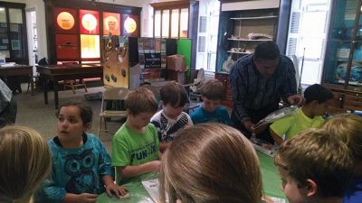 Marion Natural History Museum
The Marion Natural History Museum had a Rocket construction workshop on Wednesday May 28th. Due to the strong winds, lift off has been postponed to June 4th at 4:30 behind the Town Hall. Photo courtesy Elizabeth Leidhold
