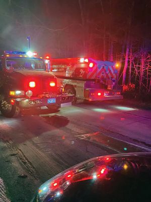 Rochester Fire
A Rochester family and its pets safely escaped without injuries from a house fire on Stuart Road shortly after midnight on February 2. The Rochester Fire Department was assisted by crews from Acushnet, Freetown, Marion and Mattapoisett. Photos courtesy of Rochester Fire Department
