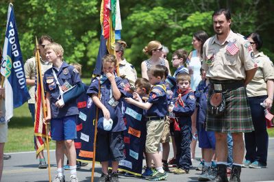 Rochester Memorial Day
Rochester fared far better with its Memorial Day celebration than Marion and Mattapoisett did with theirs on rainy Monday. Sunday, May 29, was a picture perfect day for a parade. At the Town Hall, the names of the fallen soldiers were read aloud and the Rochester Memorial School Band played patriotic songs before heading out for the parade. Photos by Colin Veitch
