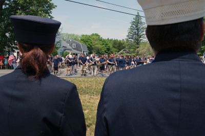 Rochester Memorial Day
Rochester fared far better with its Memorial Day celebration than Marion and Mattapoisett did with theirs on rainy Monday. Sunday, May 29, was a picture perfect day for a parade. At the Town Hall, the names of the fallen soldiers were read aloud and the Rochester Memorial School Band played patriotic songs before heading out for the parade. Photos by Colin Veitch
