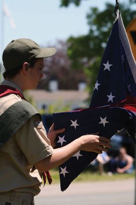 Rochester's Memorial Day
Rochester’s annual Memorial Day parade and procession lured scores of residents to the steps of Town Hall on Sunday to honor our fallen. Trent Crook of Boy Scout Troop 31 read the Gettysburg Address, and Madeline Dugas read the Governor’s Proclamation. Photos by Jean Perry
