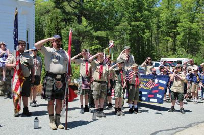 Rochester's Memorial Day
Rochester’s annual Memorial Day parade and procession lured scores of residents to the steps of Town Hall on Sunday to honor our fallen. Trent Crook of Boy Scout Troop 31 read the Gettysburg Address, and Madeline Dugas read the Governor’s Proclamation. Photos by Jean Perry
