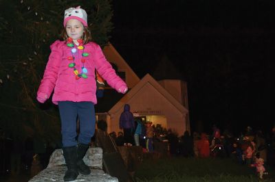 Oh, Christmas tree 
Ho! Ho! Ho! It’s the holiday season in Rochester now that the tree is lit followed by the arrival of jolly old Saint Nick via fire engine on December 4 to usher in the holiday season. The Rochester Memorial School band and chorus treated revelers to a festive performance, while Christmas poster winner Tessa Winslow had the honor of flipping the switch to light the holiday tree. Photos by Jean Perry
