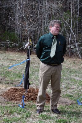 Tree City USA
The Town of Rochester is now a Tree City USA, and Town Administrator Michael McCue hosted a tree planting on April 24 to mark the town’s first Arbor Day celebration. About 25 people attended the presentation of the American beech tree at Church’s Field. Photos by Jean Perry
