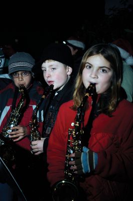 Tree Lighting
Rochester held its annual tree lighting on Monday, December 7, 2009 at Rochester Town Hall.  Visitors were treated to the sounds of the Rochester Memorial School band and chorus before the tree was lit. Santa made a grand entrance on a fire truck. Photo by Felix Perez.
