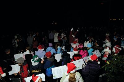 Rochester Tree Lighting
Rochester held its annual tree lighting on Monday, December 7, 2009 at Rochester Town Hall.  Visitors were treated to the sounds of the Rochester Memorial School band and chorus before the tree was lit. Santa made a grand entrance on a fire truck. Photo by Felix Perez.
