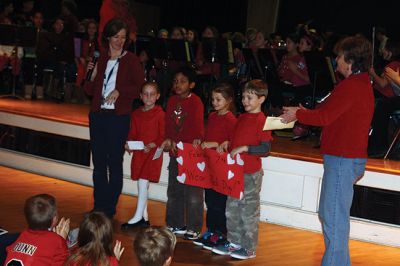 National Wear Red Day
February 7 was National Wear Red Day, and the students at the Sippican School assembled for their monthly all-school meeting decked out in red in support of the American Heart Association’s “Go Red for Women” raising awareness of the threat of heart disease for women. Sippican students raised a whopping $1,025 for the American Heart Association. Photo by Jean Perry
