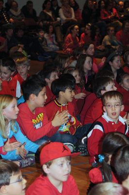 National Wear Red Day
February 7 was National Wear Red Day, and the students at the Sippican School assembled for their monthly all-school meeting decked out in red in support of the American Heart Association’s “Go Red for Women” raising awareness of the threat of heart disease for women. Sippican students raised a whopping $1,025 for the American Heart Association. Photo by Jean Perry
