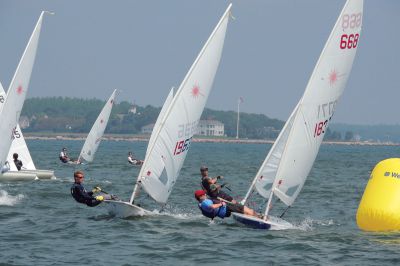 Buzzards Bay Regatta
On August 3-5, the Annual Buzzards Bay Regatta was held, drawing over 400 boats and 1200 sailors from across the country.  The race is the largest multi-class yacht regatta in the USA. Despite foggy weather, all of the boats had strong showings.  Photo by Anne Smith. 
