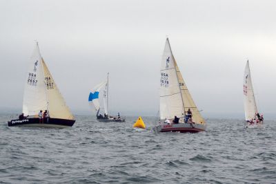 Buzzards Bay Regatta
On August 3-5, the Annual Buzzards Bay Regatta was held, drawing over 400 boats and 1200 sailors from across the country.  The race is the largest multi-class yacht regatta in the USA. Despite foggy weather, all of the boats had strong showings.  Photo by Anne Smith. 
