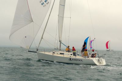 Buzzards Bay Regatta
On August 3-5, the Annual Buzzards Bay Regatta was held, drawing over 400 boats and 1200 sailors from across the country.  The race is the largest multi-class yacht regatta in the USA. Despite foggy weather, all of the boats had strong showings.  Photo by Anne Smith. 
