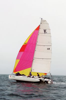 Buzzards Bay Regatta
On August 3-5, the Annual Buzzards Bay Regatta was held, drawing over 400 boats and 1200 sailors from across the country.  The race is the largest multi-class yacht regatta in the USA. Despite foggy weather, all of the boats had strong showings.  Photo by Anne Smith. 
