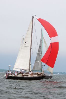 Buzzards Bay Regatta
On August 3-5, the Annual Buzzards Bay Regatta was held, drawing over 400 boats and 1200 sailors from across the country.  The race is the largest multi-class yacht regatta in the USA. Despite foggy weather, all of the boats had strong showings.  Photo by Anne Smith. 
