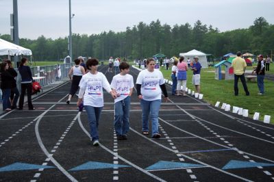 Relay for Life
The American Cancer Society held their Annual Relay for Life of the Tri-Towns from 6:00p.m. on Friday, June 12 until noon on Saturday June 13 at Old Rochester Regional High School's track. Between 250 and 300 people participated in the eighteen hour walk raising nearly $50,000 to help fight and prevent cancer. Photo by Robert Chiarito.
