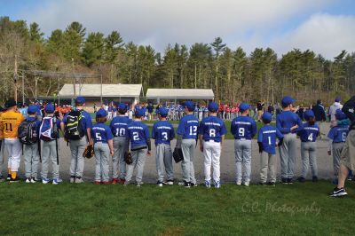 Opening Day 
April 28 was Opening Day in Rochester for the Old Rochester Little League. Retiring Police Chief Paul Magee tossed the first pitch on the (finally) spring Saturday morning. Photos by Colleen Hathaway.
