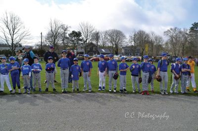 Opening Day 
April 28 was Opening Day in Rochester for the Old Rochester Little League. Retiring Police Chief Paul Magee tossed the first pitch on the (finally) spring Saturday morning. Photos by Colleen Hathaway.
