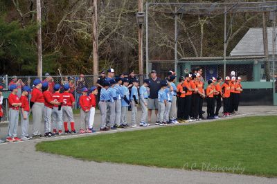 Opening Day 
April 28 was Opening Day in Rochester for the Old Rochester Little League. Retiring Police Chief Paul Magee tossed the first pitch on the (finally) spring Saturday morning. Photos by Colleen Hathaway.
