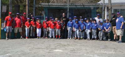 Opening Day 
April 28 was Opening Day in Rochester for the Old Rochester Little League. Retiring Police Chief Paul Magee tossed the first pitch on the (finally) spring Saturday morning. Photos by Colleen Hathaway.
