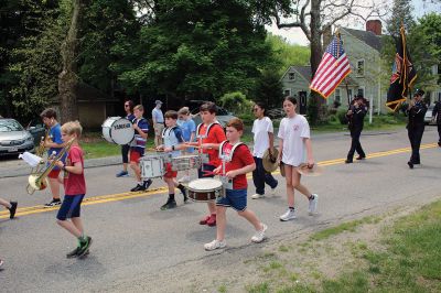 Rochester Memorial Day
The Town of Rochester held a Memorial Day procession on May 26 from Town Hall to Daggett Square, where the Select Board read the names of residents who served in the Civil War and foreign conflicts. The board also ordained Rochester as a Purple Heart Town. Boy Scout Troop 31 and the Rochester Memorial School Band participated. Project 351 student Sadie Hartley Matteson read The Gettysburg Address, Troop 31 member Zach Gagne read the governor’s proclamation and Representative William Straus addressed attende
