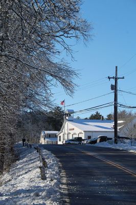 Sticky Snow
Preceded by rain, the snow that fell on the Tri-Towns was wet and sticky, as seen on the icy tree limbs melting in the Monday afternoon sun in Rochester. Photos by Mick Colageo
