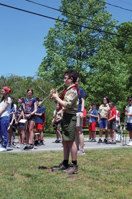 Rochester Memorial Day
With the annual Boat Race scheduled for Monday morning, the Town of Rochester held its Memorial Day ceremonies on Sunday with participation from Representative William Straus, Tri-Town Veterans Director Chris Gerrior, Rochester Select Board members Paul Ciaburri, Brad Morse and Adam Murphy, the Rochester Fire Department and the Rochester Memorial School Band directed by Kaitlyn Laprise. Photos by Mick Colageo
