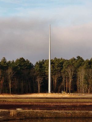 Cell Tower
A look at the new 5G cell-phone tower on High Street in Rochester. Private customers and public-safety officials will experience improved reception in the northeast part of town. Photo by Mick Colageo
