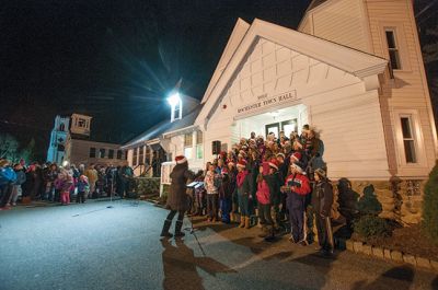 Tree Lighting 2014
Santa Claus arrived like a celebrity on December 8 at the annual Rochester Tree Lighting at Town Hall. Hundreds turned out to greet Santa, listen to the RMS chorus and band play Christmas carols, and watch as the flick of a switch lit up the tree, symbolizing the official start of Christmas in Rochester. Photos by Felix Perez
