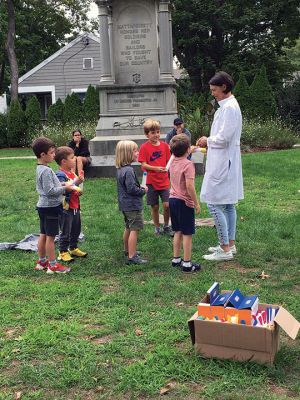 Rockets
Mattapoisett Library hosted Dr. Sandra Pearl of SEED Education on September 21. SEED is a regional, nonprofit organization run by Ph.D. scientists with a passion for empowering teachers with the confidence to instill a love of science in their students. Pearl led a group of eager students through science experiments geared to launching things into the air. There was age-appropriate physics, chemistry and just plain fun. The activity was made possible through a grant from the Mattapoisett Cultural Council. 
