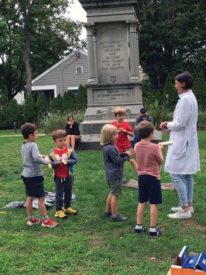 Rockets
Mattapoisett Library hosted Dr. Sandra Pearl of SEED Education on September 21. SEED is a regional, nonprofit organization run by Ph.D. scientists with a passion for empowering teachers with the confidence to instill a love of science in their students. Pearl led a group of eager students through science experiments geared to launching things into the air. There was age-appropriate physics, chemistry and just plain fun. The activity was made possible through a grant from the Mattapoisett Cultural Council. 
