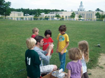 Rocket Guy
With the help of "Rocket Guy" Mike Cronin, the Marion Natural History Museum after-school program sent off the school year with a bang! The Marion Natural History Museum's open summer hours are Wednesday 12:00 to 4:00 pm, Friday 12:00 to 2:00 pm and Saturday 10:00 to 1:00 pm. Photo courtesy of Elizabeth Leidhold.
