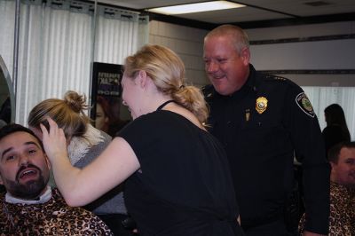 No-Shave November
Cosmetology students at Old Colony gave five Rochester Police officers a shave and a haircut on November 30, marking the end of No-Shave November. The officers raised over $1,500 letting their facial hair grow out, a no-no for the rest of the year for the officers. The funds will benefit Home Base, a charity that serves soldiers returning from combat with PTSD. Photos by Jean Perry
