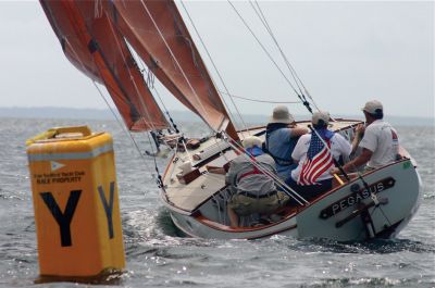 2012 Stone Horse Builder’s Cup
Marion resident Jim Stewart and his wife Maura teamed up with Doug and Ingrid Scott of Castine, Maine to win the 2012 Stone Horse Builder’s Cup Race on Buzzards Bay earlier this month.  The team’s boat, Pegasus, completed the 5.7 nautical mile course, starting and finishing on windward legs.  Photos courtesy of Tom Kenney. 
