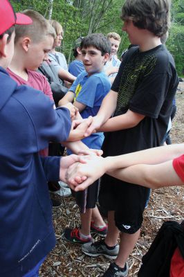 SCOPE Program
ORRJHS seventh-graders participate in the school’s SCOPE program. Wednesday saw the students hiking the Mattapoisett Land Trust and joining together for trust- and team-building exercises under the guidance of science teacher Kathy Gauvin. Photos by Shawn Badgley
