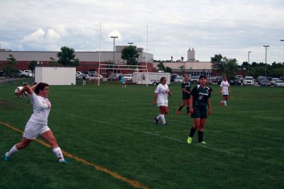 ORR Girls’ Varsity Soccer 
The Old Rochester Regional Girls’ Varsity Soccer team hosted Dighton-Rehoboth on Monday, September 10 at Old Rochester Regional High School.  Senior Captain Hannah Walsh takes the ball down the field to score.  Photo by Katy Fitzpatrick.
