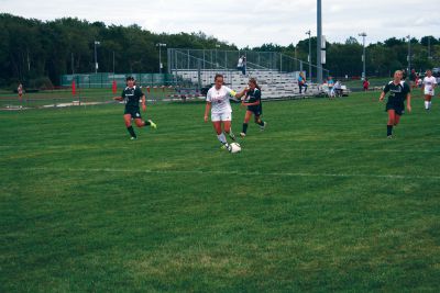 ORR Girls’ Varsity Soccer 
The Old Rochester Regional Girls’ Varsity Soccer team hosted Dighton-Rehoboth on Monday, September 10 at Old Rochester Regional High School.  Senior Captain Hannah Walsh takes the ball down the field to score.  Photo by Katy Fitzpatrick.
