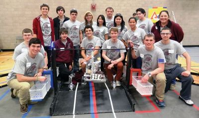 For Inspiration and Recognition of Science and Technology
Bishop Stang High School announced it took 2nd at the FIRST®(For Inspiration and Recognition of Science and Technology) Robotics Competition for Grades 9-12. 
