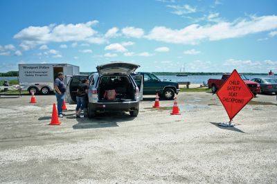 Safety Days
The Marion Police Brotherhood hosted their first annual Public Safety Day at Marion's Silvershell Beach on Saturday, June 13. The event included the installation of child safety seats in residents' vehicles, fingerprint and photo id cards for children along with displays from a variety of local, state and federal government public safety agencies. Photo by Robert Chiarito.
