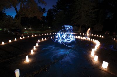 Salty’s Silvery Moon Soiree
Dunseith Gardens in Mattapoisett was lit up the night of October 25 with fire and imagination at the 8th annual Salty’s Silvery Moon Soiree, hosted by the Mattapoisett Land Trust. Photo by Felix Perez
