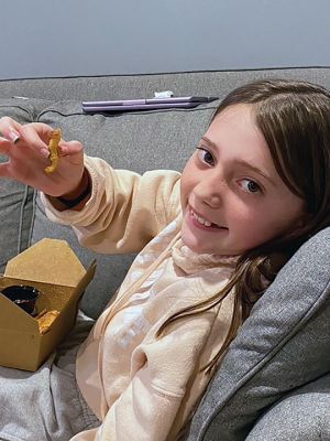 Salty Fry
Eileen Newell shared this photo of daughter Reese Newell, with a French fry that looks like Salty from their recent takeout.
