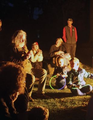 Salty's Silvery Moon Soiree
Storyteller Danny Dullea at "Salty's Silvery Moon Soiree" hosted by the Mattapoisett Land Trust at Dunseith Gardens on Saturday. Photo courtesy Marc Anderson
