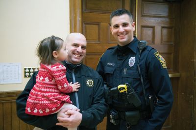 Pizza with Santa
The Marion Police Brotherhood held its 5th annual Pizza with Santa on Sunday, December 4, at the Marion Music Hall. Kids shared a pie with jolly old Saint Nick and later posed for pictures. Photos by Colin Veitch
