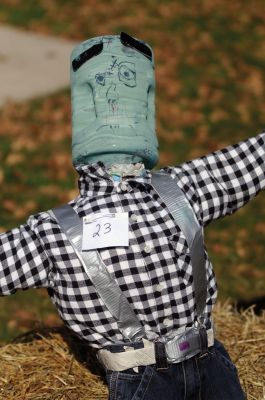 Scarecrow Fun
The Harrington family crafted this Frankenstein scarecrow, which was one of many scarecrows that graced the front lawn of the Mattapoisett library on October 15, 2011. Photo by Felix Perez.
