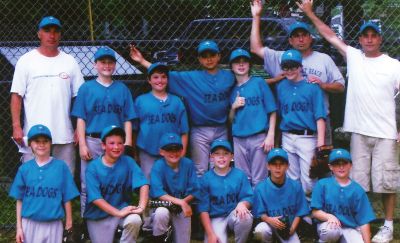 Sea Dogs
The Sea Dogs are the 2010 Mattapoisett Youth Leagues Minor League Champions! The team is, front row, left to right: Christian Bodin, Brady Costa, Mattie Silva, Tyler Boardman, Ethan Moniz and Jack Barrows. Back row, left to right: Coach Dana Barrows, James Sylvia, Jack LeBrun, Trevor Souza, Jacob Lawrence, Daniel Fealy, Coach Matt Silva and Coach Skip Silva. Photo courtesy of Dana Barrows.
