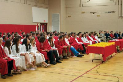 Senior Awards Night 
Old Rochester Regional High School held its annual Senior Awards Night to celebrate the achievements of the Class of 2012, in categories ranging from academics, athleticism, the arts, and good citizenship.  The event, which was held in the ORR gymnasium, was well attended by hundreds of families and friends who turned out to support the outgoing graduates.  Photo by Eric Tripoli. 
