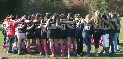 Fight Like a Girl Game
During a week that featured games honoring their respective seniors, the ORR Girl’s Soccer team struggled, while Field Hockey defeated Case 2-1. The victory coincided with the team’s Fight Like a Girl Game, which supported breast cancer awareness with a bake sale and pink ribbons. Photos courtesy Kelly Pacheco
