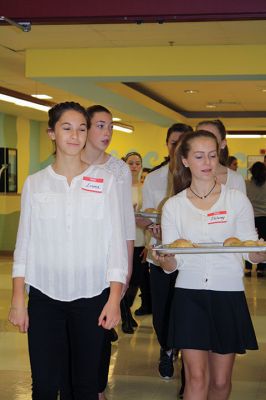 Senior Thanksgiving
Tri-Town seniors enjoyed another savory Thanksgiving dinner at the Old Rochester Regional Junior High School on Sunday, November 17. The annual event is a tradition 26 years strong that allows school staff and eighth-graders the chance to express their gratitude for area seniors and their support for the schools. Photos by Jean Perry
